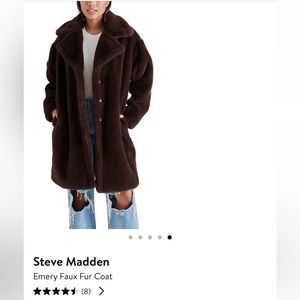 Steve Madden Emery faux fur coat NWT
